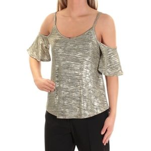 NWT bar III gold cold shoulder tank/top - size XL